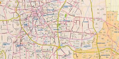 Kaart van Jakarta straat