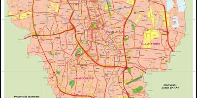 Sentrale Jakarta kaart