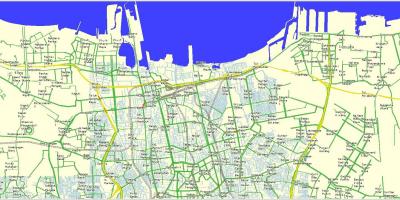 Kaart van noord Jakarta