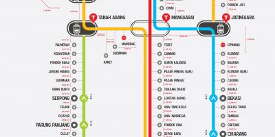 Pendelaar lyn Jakarta kaart