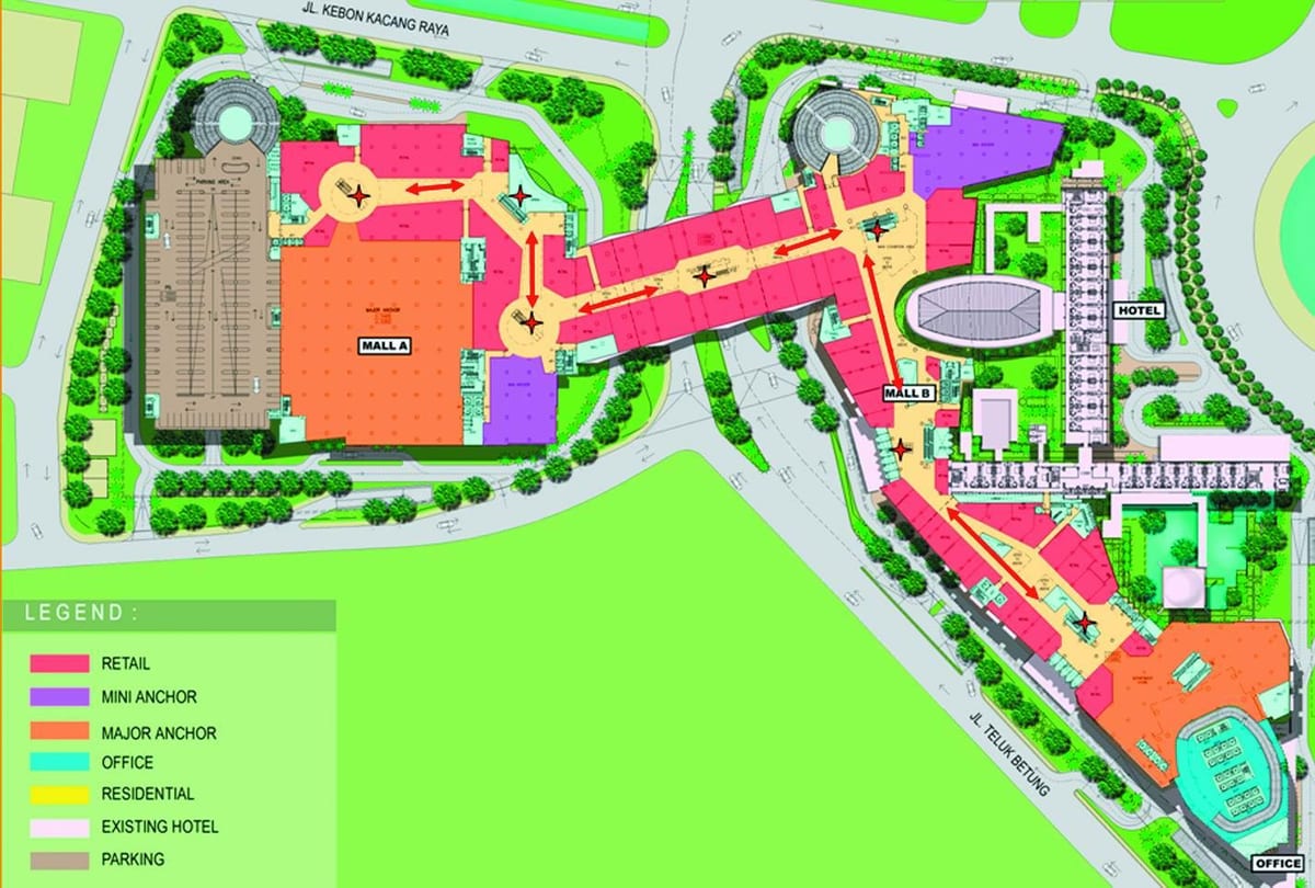 kaart van die groot indonesië mall