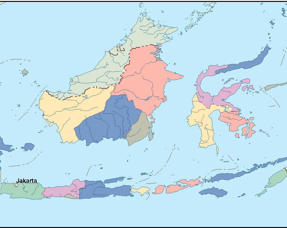 kaart van die Jakarta-kaart, vektor