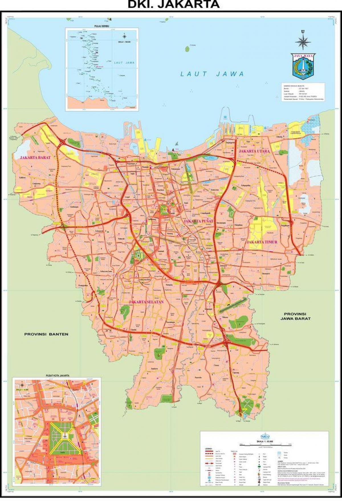 kaart van Jakarta ou dorp