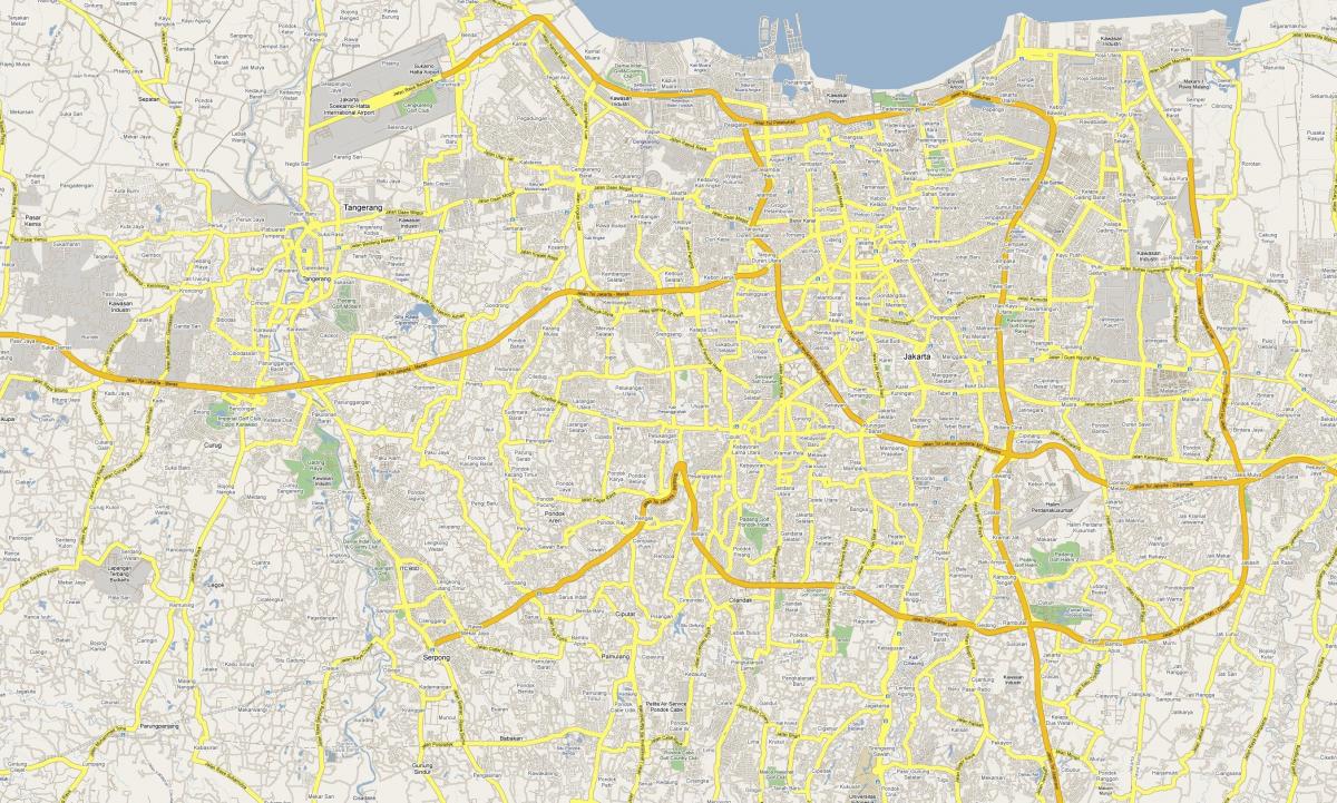 kaart van Jakarta pad