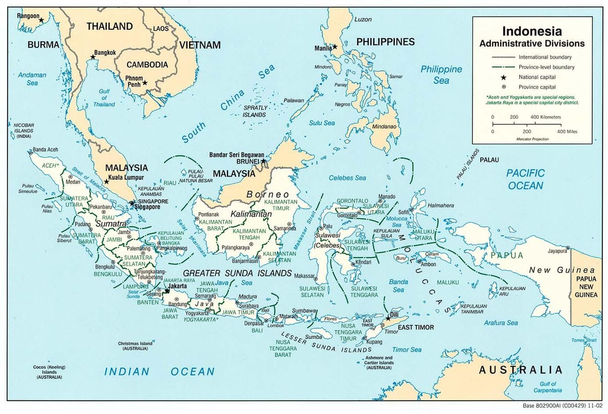 Jakarta, indonesië wêreld kaart
