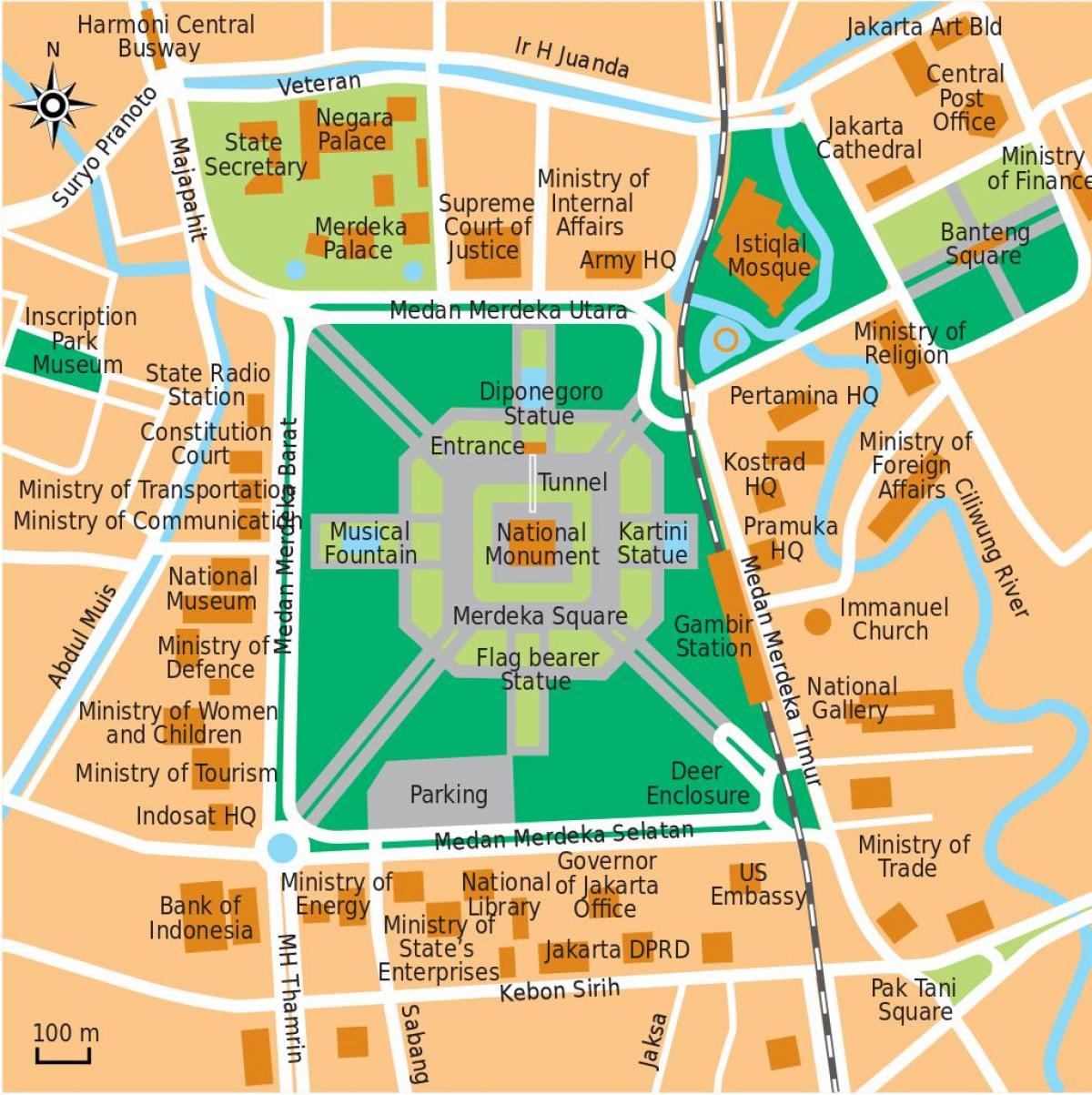 kaart van die kantoor Jakarta