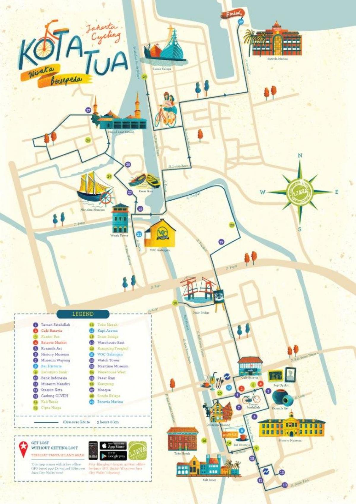 kaart van kota Jakarta