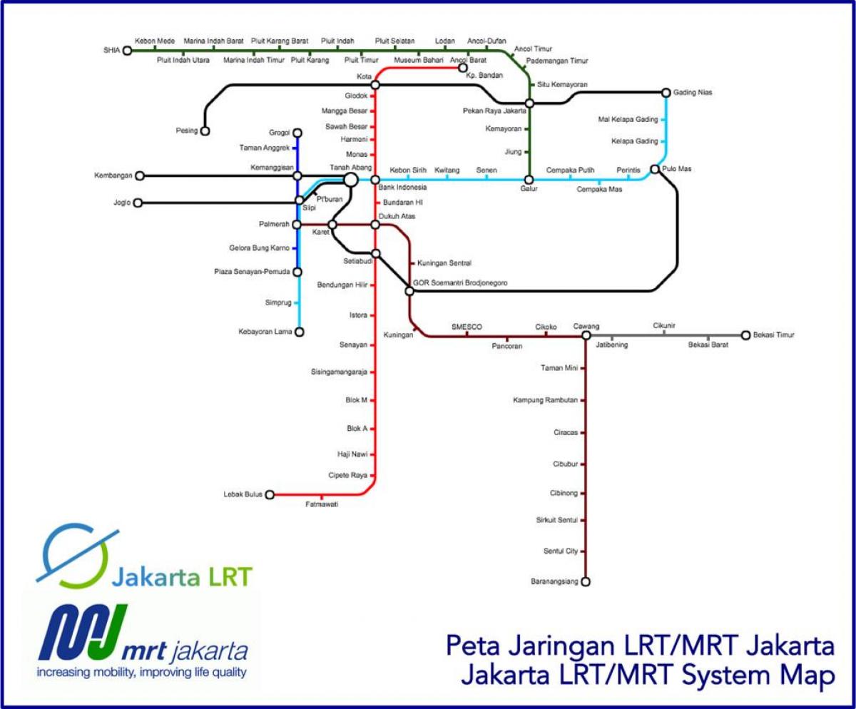 Jakarta lrt kaart
