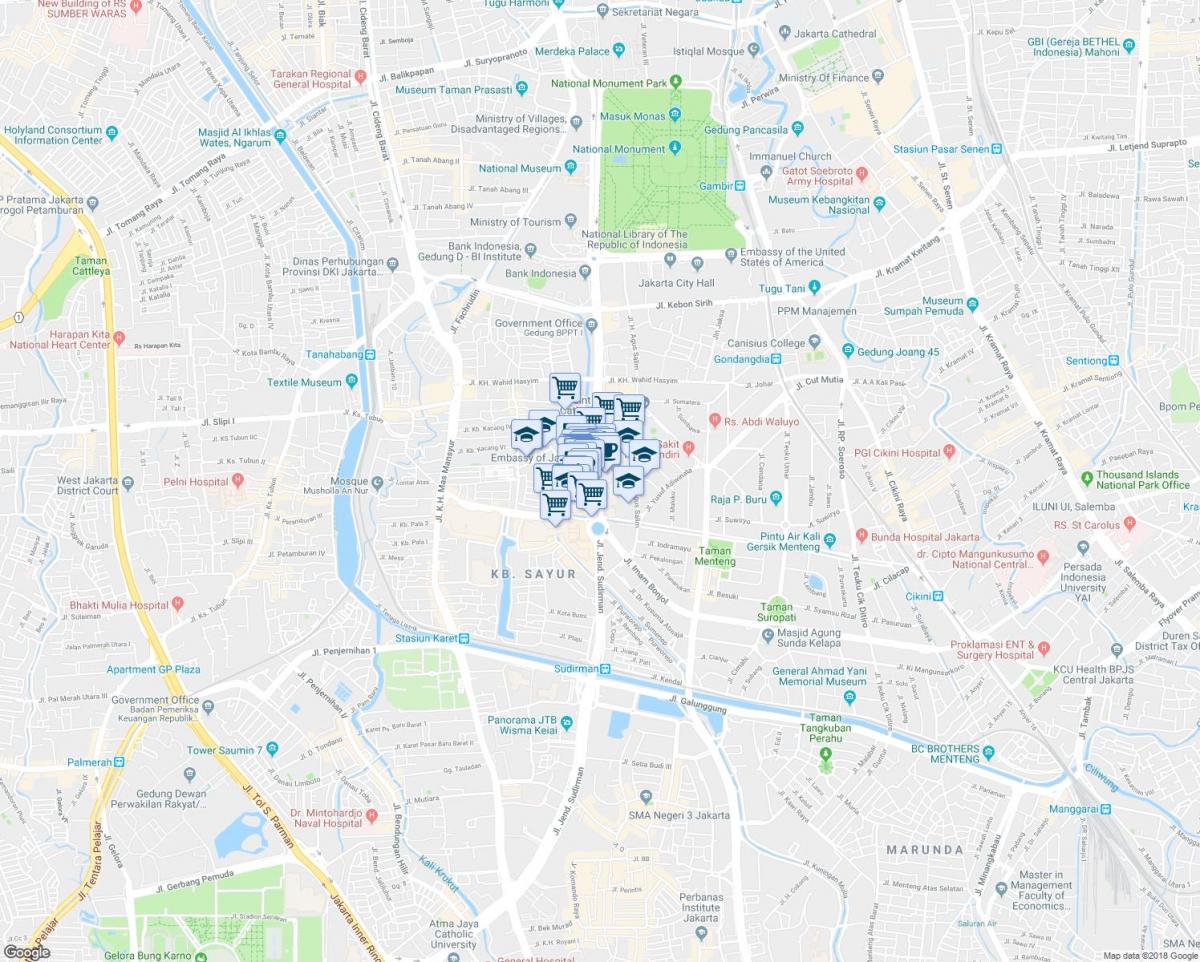 kaart van thamrin Jakarta