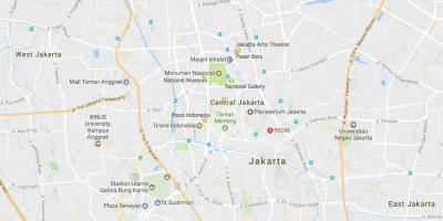 Kaart van Jakarta winkelsentrums